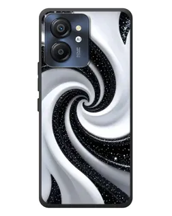 Чехол для Blackview Color 8 с картинкой «Черно-белая спираль»
