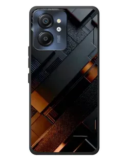 Чехол для Blackview Color 8 с картинкой «Черные геометрические блоки»