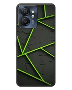 Чехол для Blackview Color 8 с картинкой «Зеленые геометрические линии»