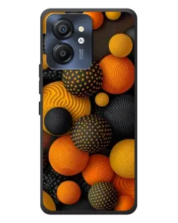 Чехол для Blackview Color 8 с картинкой «Объемные оранжевые сферы»