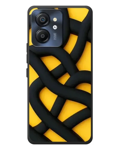 Чехол для Blackview Color 8 с картинкой «Черное желтое переплетение» Чехол для Blackview Color 8 с картинкой «Черное желтое переплетение»