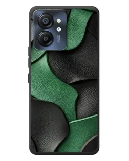 Чехол для Blackview Color 8 с картинкой «Зеленые кожаные волны»