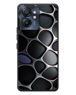 Чехол для Blackview Color 8 с картинкой «Объемная темная решетка»