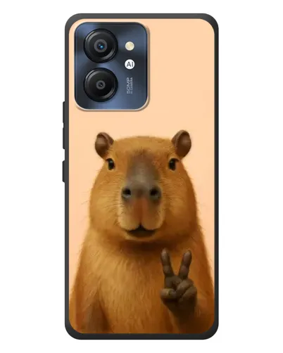 Чехол для Blackview Color 8 с картинкой «Капибара виктория»