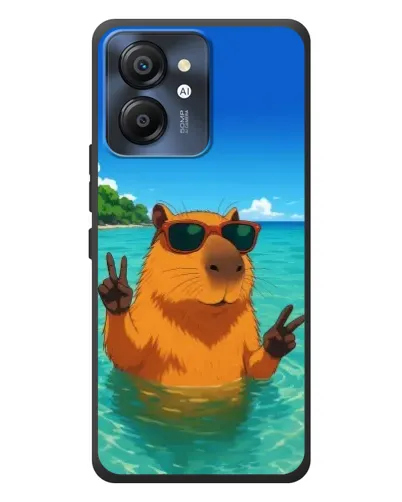 Чехол для Blackview Color 8 с картинкой «Морская капибара»