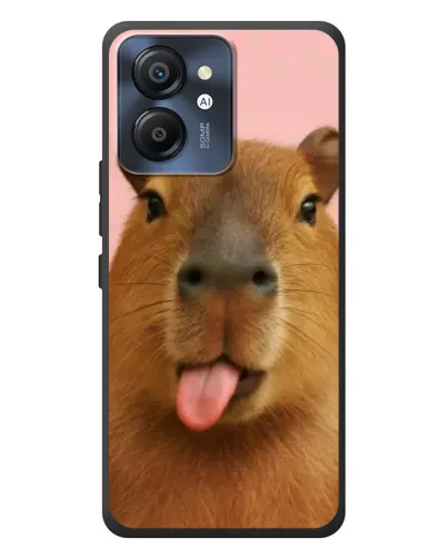 Чехол для Blackview Color 8 с картинкой «Капибара с языком»