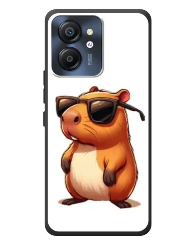 Чехол для Blackview Color 8 с картинкой «Капибара в очках»