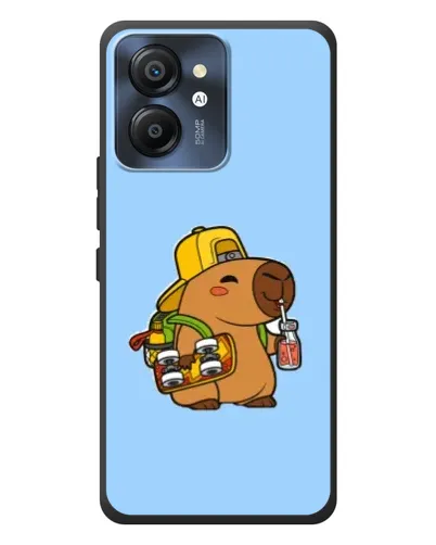 Чехол для Blackview Color 8 с картинкой «Капибара на скейте»