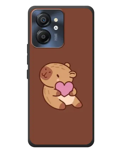 Чехол для Blackview Color 8 с картинкой «Капибара с сердцем»