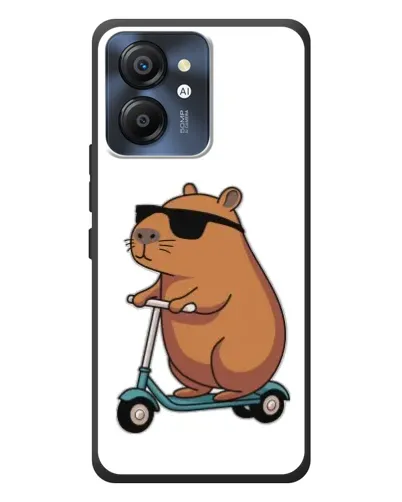 Чехол для Blackview Color 8 с картинкой «Капибара на самокате»