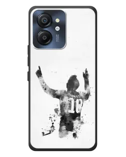 Чохол для Blackview Color 8 з картинкою «Чорно-білий силует Мессі»