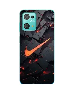 Чехол для Blackview Oscal C30 Pro с картинкой «Nike — эффект разломов»