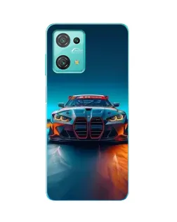 Чохол для Blackview Oscal C30 Pro з картинкою «BMW — вогні неону»
