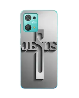 Чохол для Blackview Oscal C30 Pro з картинкою «Металевий хрест Jesus»