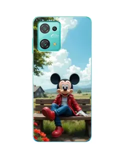 Чехол для Blackview Oscal C30 Pro с картинкой «Микки на скамейке»