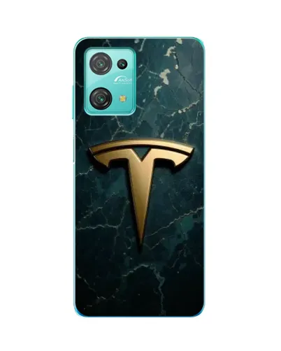 Чехол для Blackview Oscal C30 Pro с картинкой «Мраморная Tesla Gold»