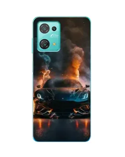 Чехол для Blackview Oscal C30 Pro с картинкой «Lamborghini дымная эстетика»