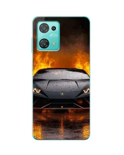 Чехол для Blackview Oscal C30 Pro с картинкой «Lamborghini в огне»