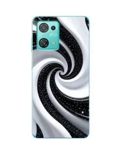Чехол для Blackview Oscal C30 Pro с картинкой «Черно-белая спираль»