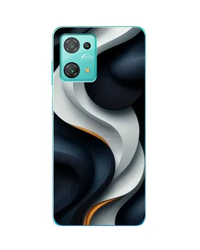 Чехол для Blackview Oscal C30 Pro с картинкой «Объемные черно-белые ленты» Чехол для Blackview Oscal C30 Pro с картинкой «Объемные черно-белые ленты»