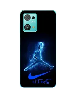 Чехол для Blackview Oscal C30 с картинкой «Jordan Neon Blue»