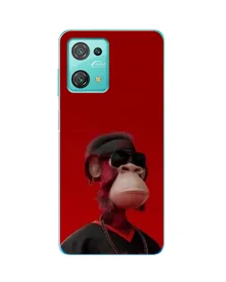 Чохол для Blackview Oscal C30 з картинкою «Bored Ape в червоному»
