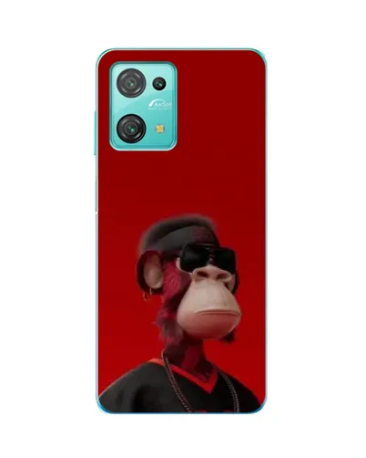 Чехол для Blackview Oscal C30 с картинкой «Bored Ape в красном»