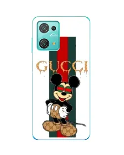 Чехол для Blackview Oscal C30 с картинкой «Микки Маус Gucci — полосы»