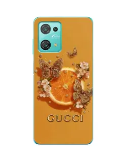 Чохол для Blackview Oscal C30 з картинкою «Gucci — золоті метелики»