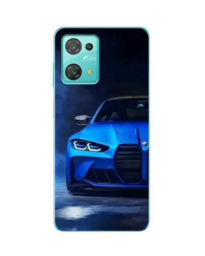 Чехол для Blackview Oscal C30 с картинкой «Голубая BMW M4»