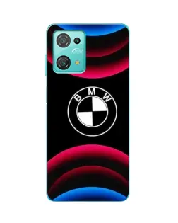 Чехол для Blackview Oscal C30 с картинкой «Логотип BMW и неоновые дуги»
