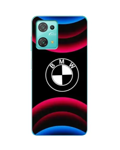 Чехол для Blackview Oscal C30 с картинкой «Логотип BMW и неоновые дуги»