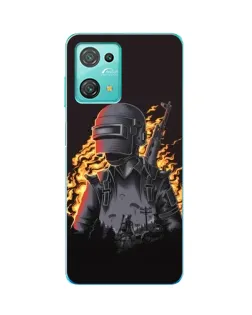 Чехол для Blackview Oscal C30 с картинкой «PUBG — огненный силуэт»