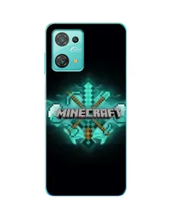 Чехол для Blackview Oscal C30 с картинкой «Minecraft Diamond лого»