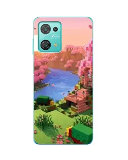 Чехол для Blackview Oscal C30 с картинкой «Розовое дерево Minecraft»