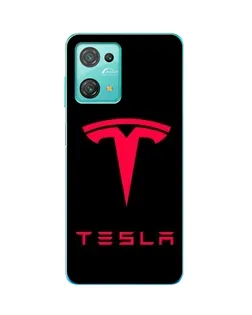 Чехол для Blackview Oscal C30 с картинкой «Tesla Red Logo»