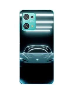 Чехол для Blackview Oscal C30 с картинкой «Tesla в неоне»