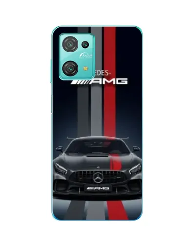 Чехол для Blackview Oscal C30 с картинкой «Mercedes — белый карбон»