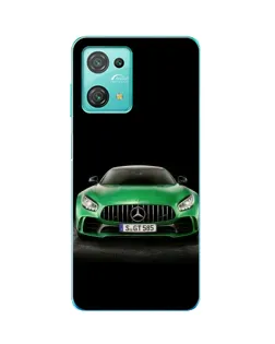 Чехол для Blackview Oscal C30 с картинкой «Mercedes — неоновый лого»