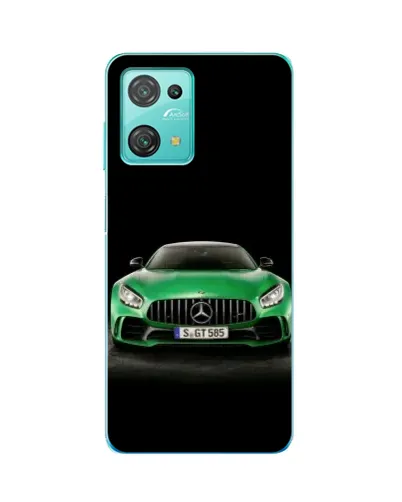 Чехол для Blackview Oscal C30 с картинкой «Mercedes — неоновый лого»