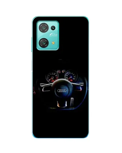 Чехол для Blackview Oscal C30 с картинкой «Салон Audi — руль»