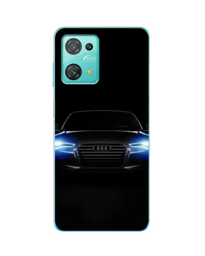 Чехол для Blackview Oscal C30 с картинкой «Audi в неоне»