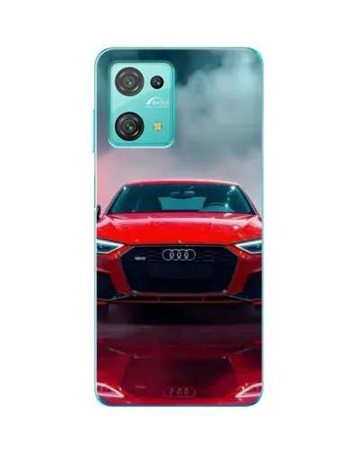 Чехол для Blackview Oscal C30 с картинкой «Audi RS — красный стиль»