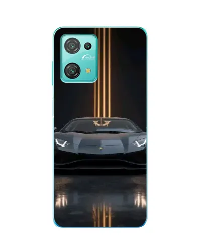 Чехол для Blackview Oscal C30 с картинкой «Lamborghini золотые линии»