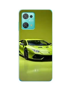 Чехол для Blackview Oscal C30 с картинкой «Салатовый Lamborghini Huracan»