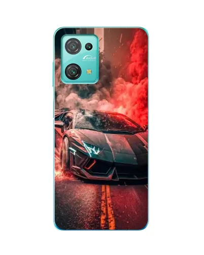 Чехол для Blackview Oscal C30 с картинкой «Lamborghini красный дым»