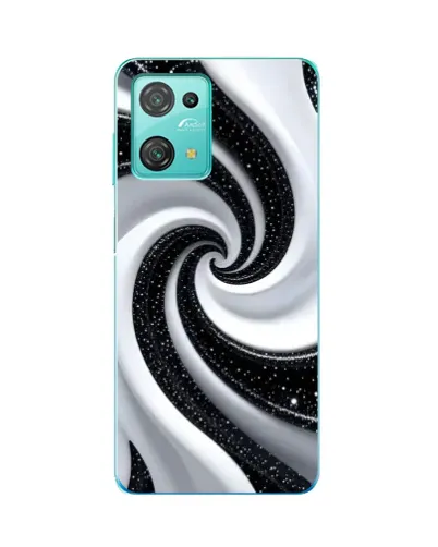 Чехол для Blackview Oscal C30 с картинкой «Черно-белая спираль»