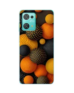 Чехол для Blackview Oscal C30 с картинкой «Объемные оранжевые сферы»