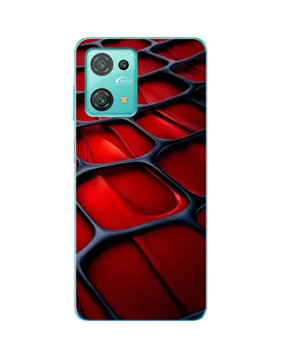 Чехол для Blackview Oscal C30 с картинкой «Красная глянцевая сетка»