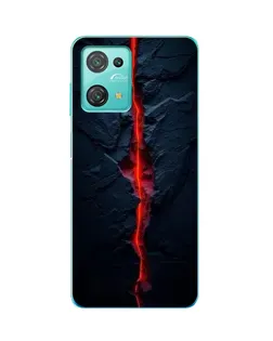 Чехол для Blackview Oscal C30 с картинкой «Kрасная лавовая трещина»